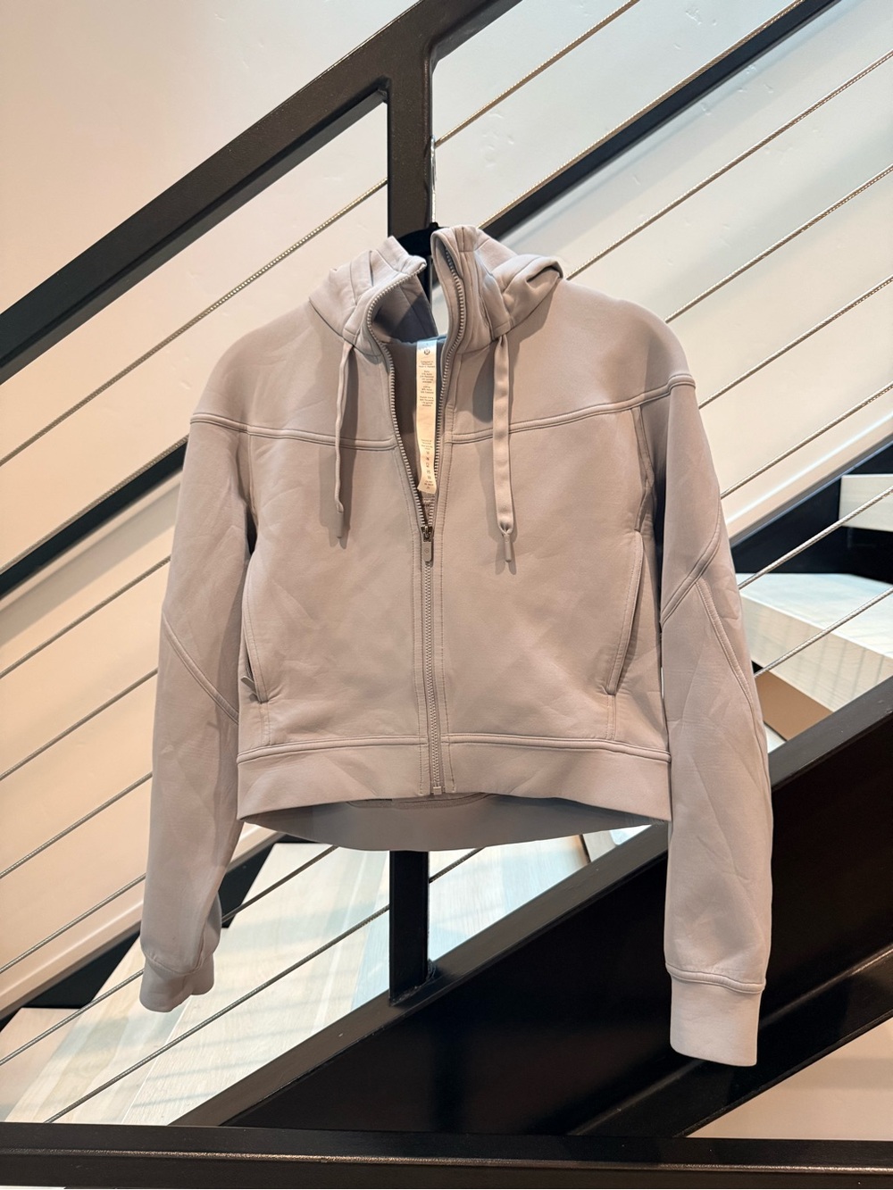 Cropped Zip Hoodie - Light Gray LuluLemon
